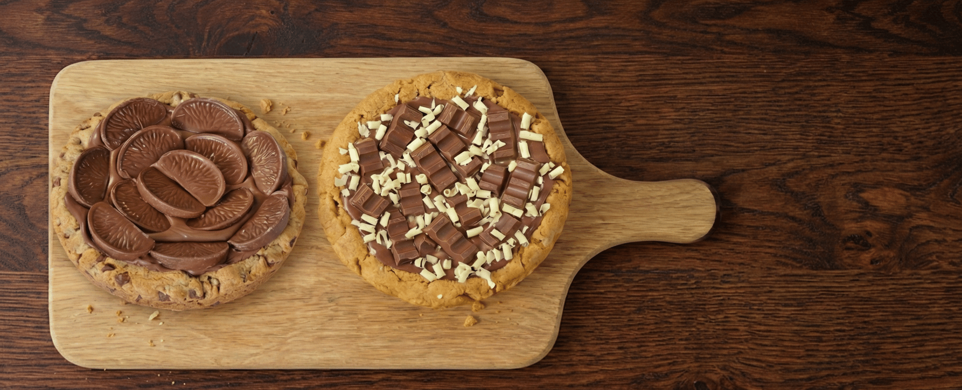 Loaded cookie on serving board